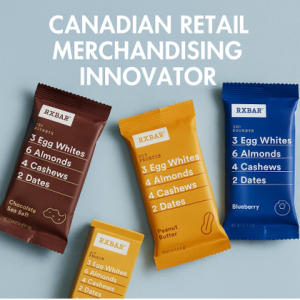 RxBars images with the wording Canadian Retail Merchandising Innovator