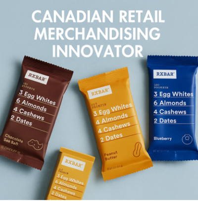 RxBars images with the wording Canadian Retail Merchandising Innovator